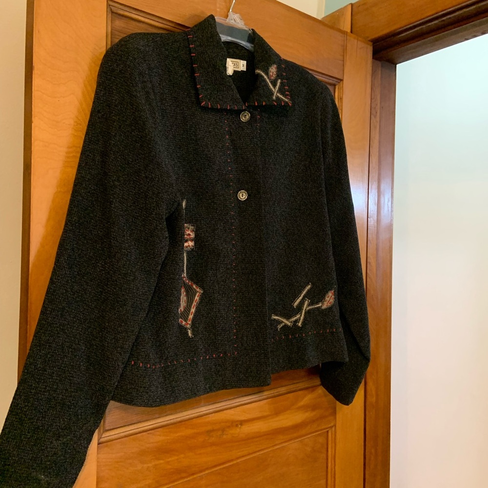 Bella Canvasback Women's Blazer with Embroidered Accents